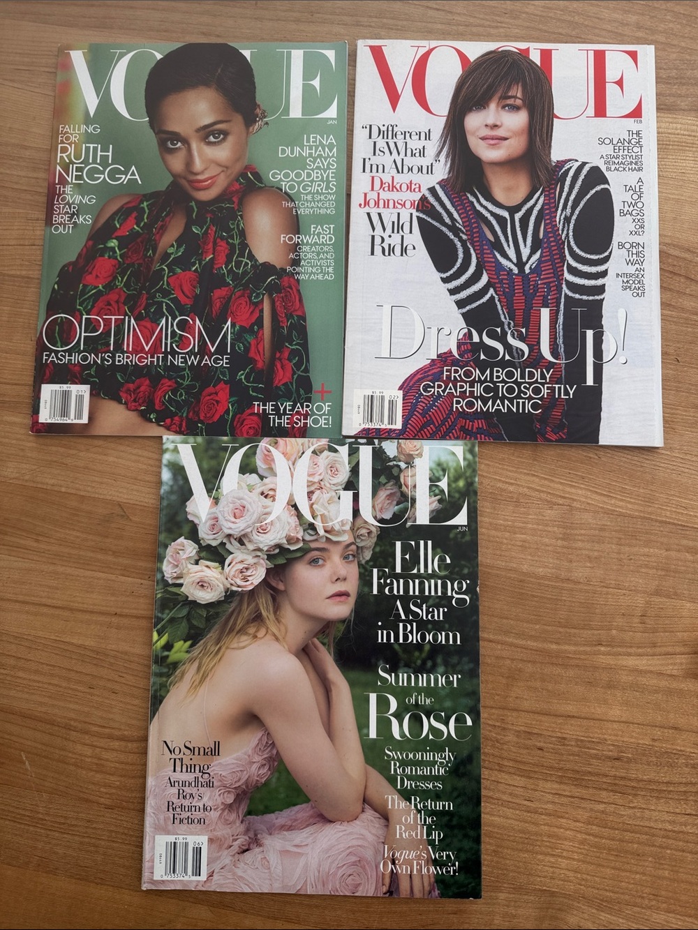 Vogue Covers Trio — Ruth Negga, Dakota Johnson, Elle Fanning